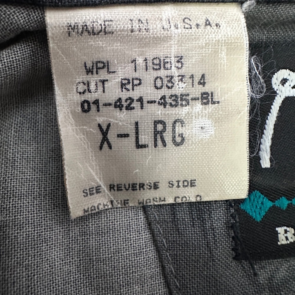 Vintage Roper Western Snap Shirt Mens XL Gray Black Cowboy Campfire Scenic USA - Picture 8 of 11